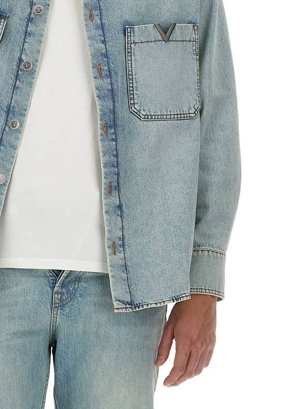 Valentino Garavani Denim Shirt - VALENTINO - BALAAN 4