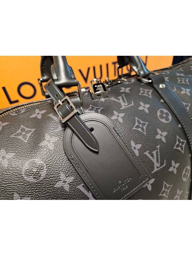 Keepall 55 Bandouliere Monogram Eclipse Duffel Bag Black - LOUIS VUITTON - BALAAN 2