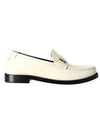 Le Loafer Penny Slippers In Smooth Leather Pearl - SAINT LAURENT - BALAAN 2