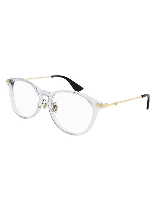Eyewear transparent horn rimmed glasses gold - GUCCI - BALAAN 1