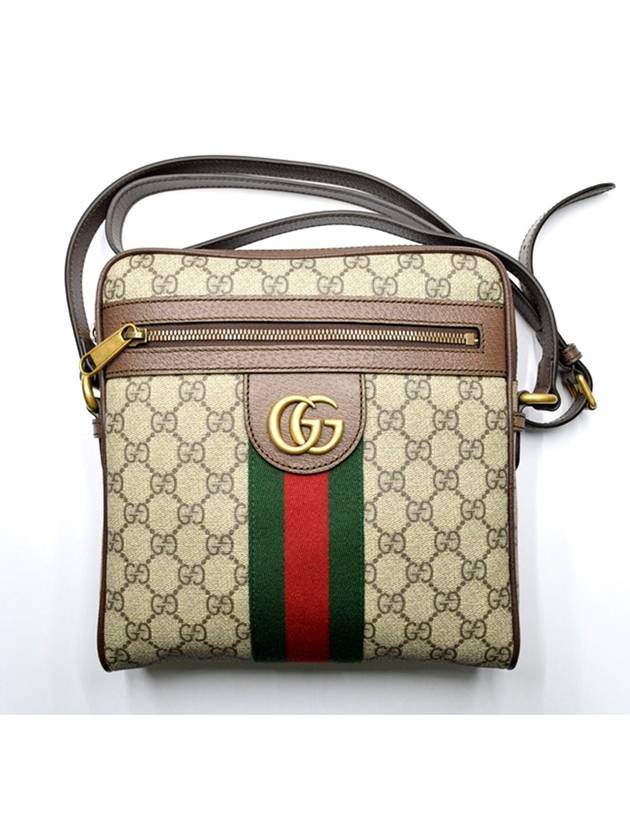 Men's Ophidia GG Small Messenger Bag Beige Ebony - GUCCI - BALAAN.