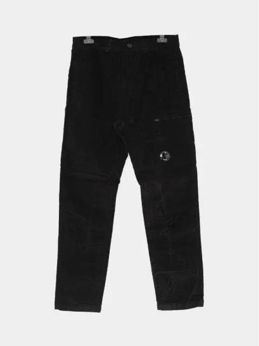 Corduroy Lens Cargo Straight Pants Black - CP COMPANY - BALAAN 2