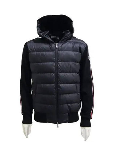 9B00022 M1131 999 Padded Wool Hoodie - MONCLER - BALAAN 1