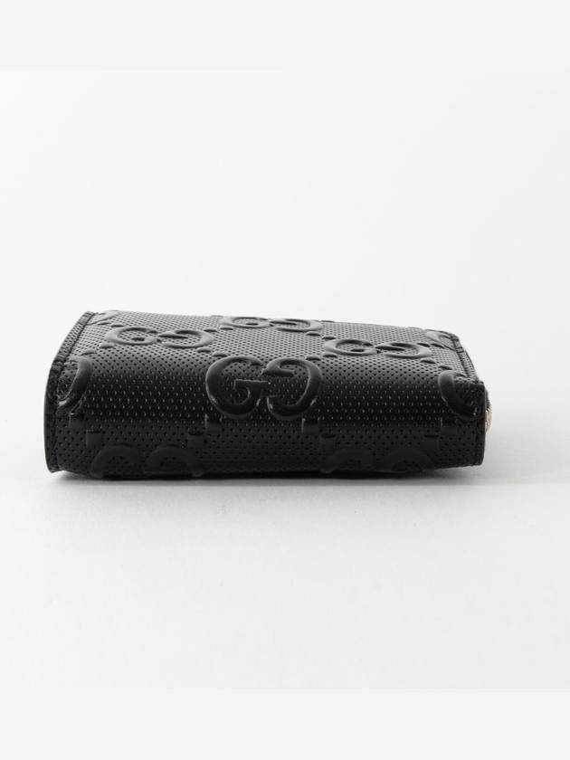 Men's GG Embossed Half Wallet Black - GUCCI - BALAAN 4