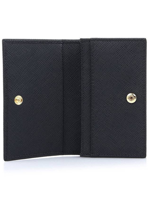 Saffiano Metal Logo Card Wallet Black - PRADA - BALAAN 5