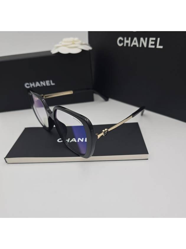 Heart Logo Glasses Blue Light Black Iron Fit A71594 - CHANEL - BALAAN 1