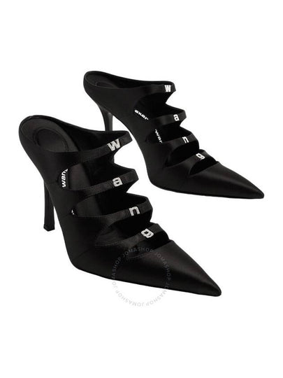 T by Alexander Wang Black Lolita 105 Satin Mules, Brand Size 38 ( US Size 8 ) - ALEXANDER WANG - BALAAN 2