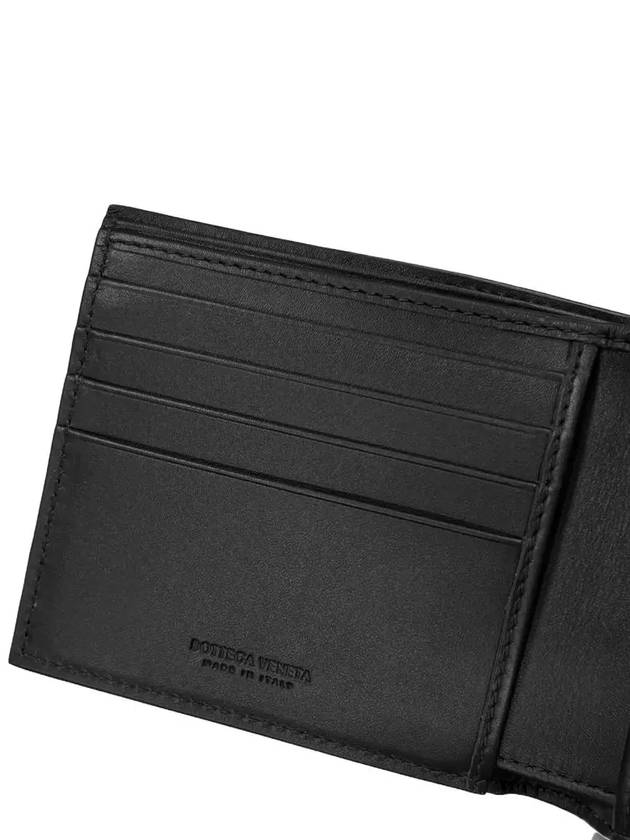 Men's Intrecciato Half Wallet Black - BOTTEGA VENETA - BALAAN 6