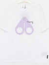 Maurice Logo Print Short Sleeve T-Shirt White - MOOSE KNUCKLES - BALAAN 2