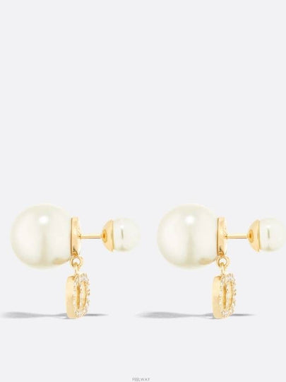 Dior Tribales Earrings Gold Finish Metal White - DIOR - BALAAN 2