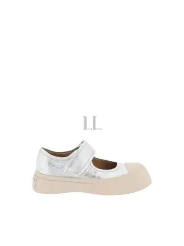 Pablo Leather Mary Jane Loafers Silver - MARNI - BALAAN 2