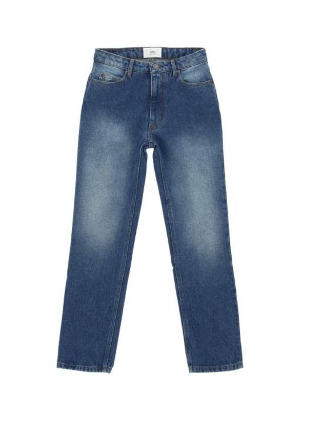 Denim Straight Jeans Blue - AMI - BALAAN 4