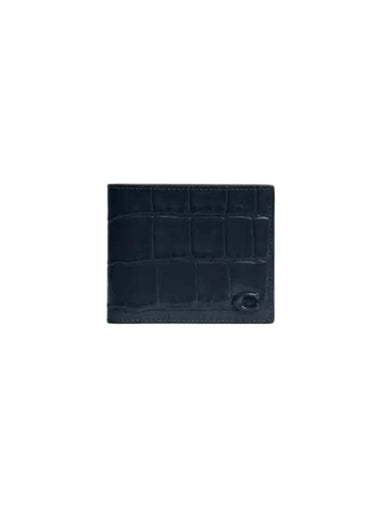 3 In 1 Half Wallet Dark Navy Blue - COACH - BALAAN 1