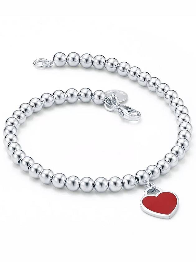 Heart Tag Bead Bracelet Silver - TIFFANY & CO. - BALAAN 4