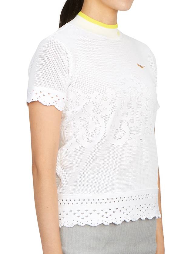 Golf wear women s short sleeve knit MLW 3A AB04 WHITE - MARK & LONA - BALAAN 4