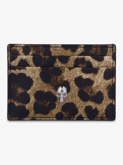 Leopard Print Card Holder Brown - ALEXANDER MCQUEEN - BALAAN 2