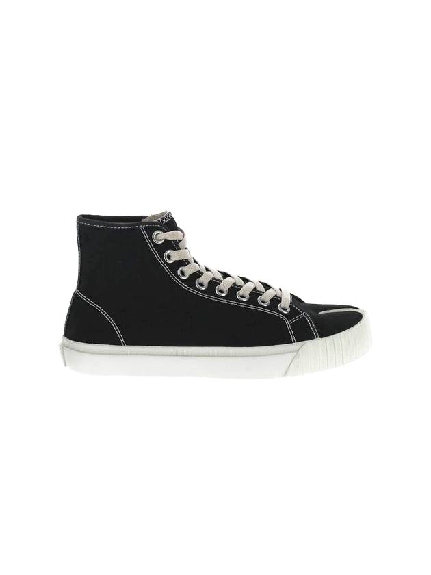 Tabi Cotton High Top Sneakers Black - MAISON MARGIELA - BALAAN 1