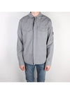 Lens Wappen Gabardine Overshirt Zip Up Jacket Grey - CP COMPANY - BALAAN 2