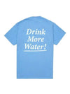 Drink Water More Short Sleeve T-Shirt Blue - SPORTY & RICH - BALAAN 3