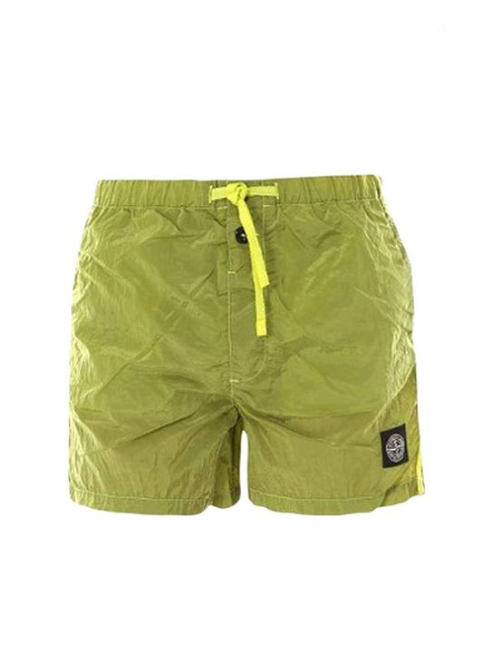 Logo Patch Nylon Swim Shorts Pistachio - STONE ISLAND - BALAAN 1