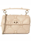 Rockstud Foldover Lambskin Leather Shoulder Bag Beige - VALENTINO - BALAAN 2