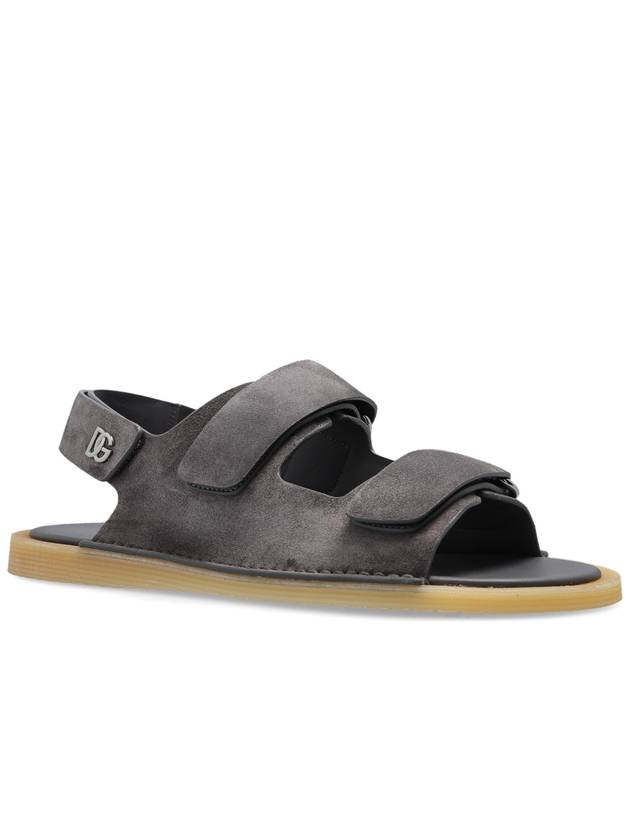 Dolce & Gabbana Suede Sandals, Men's, Grey - DOLCE&GABBANA - BALAAN 4