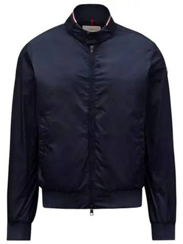 1A00155 68352 775 REPPE Logo Patch Neck Button Jacket Blue Navy Men s TLS 271192 - MONCLER - BALAAN 1