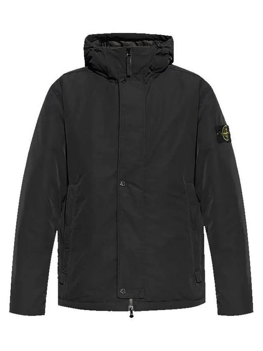 Techno Fabric Hooded Jacket Black - STONE ISLAND - BALAAN 2