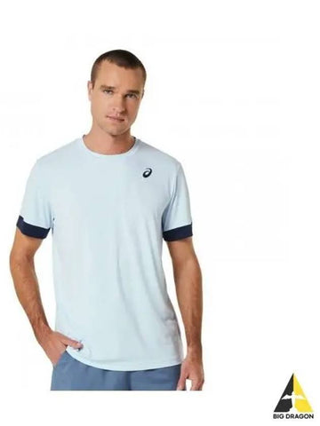 Men s Coat SS Top 2041A255408 Short Sleeve Round T Shirt - ASICS - BALAAN 1