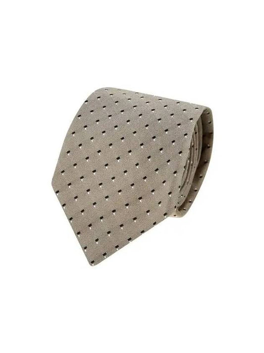 ARMANI 30 9 29 Men s Micro Dot Pattern Silk Tie Cream 271028 - EMPORIO ARMANI - BALAAN 1