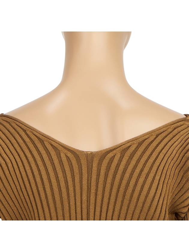 La Maille Pralu Longue Micro Charm Logo Cardigan Brown - JACQUEMUS - BALAAN 7