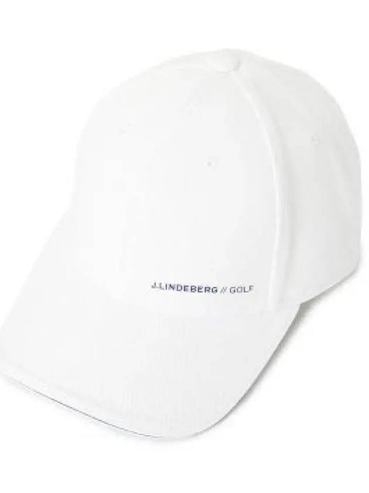 Sunny Logo Print Polyester Twill Ball Cap White - J.LINDEBERG - BALAAN 2