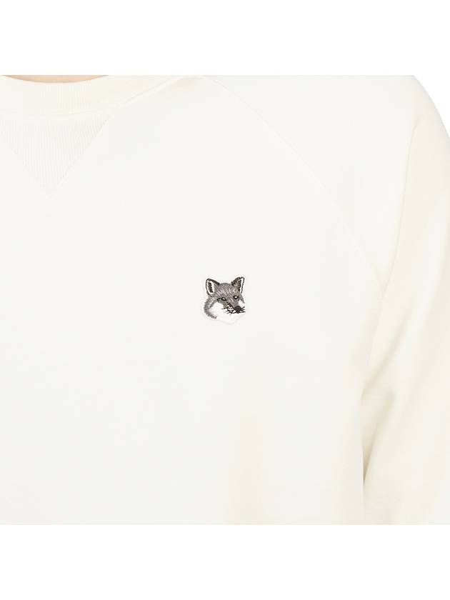 Grey Fox Head Patch Classic Sweatshirt White - MAISON KITSUNE - BALAAN 9