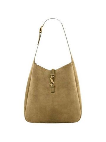 Le 5 A 7 Suede Shoulder Bag Barley Green - SAINT LAURENT - BALAAN 1