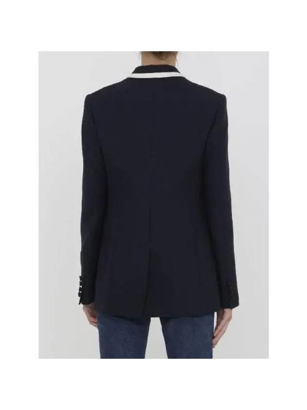 23 fw Navy Blue White SILKWOOL Blend Blazer 3B3CE2N11CF671 B0480453118 - VALENTINO - BALAAN 3