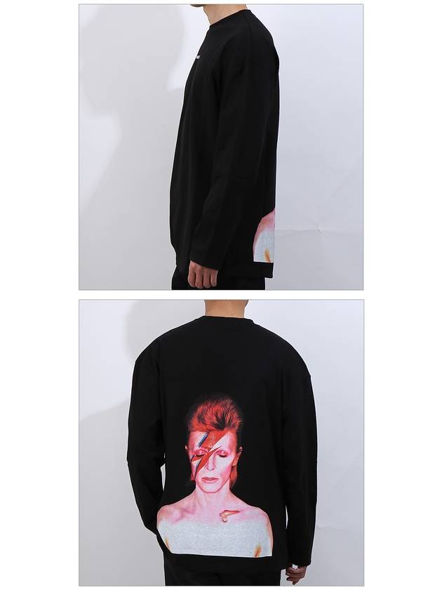 David Bowie Bag Print Long Sleeve T-Shirt Black - IH NOM UH NIT - BALAAN 4