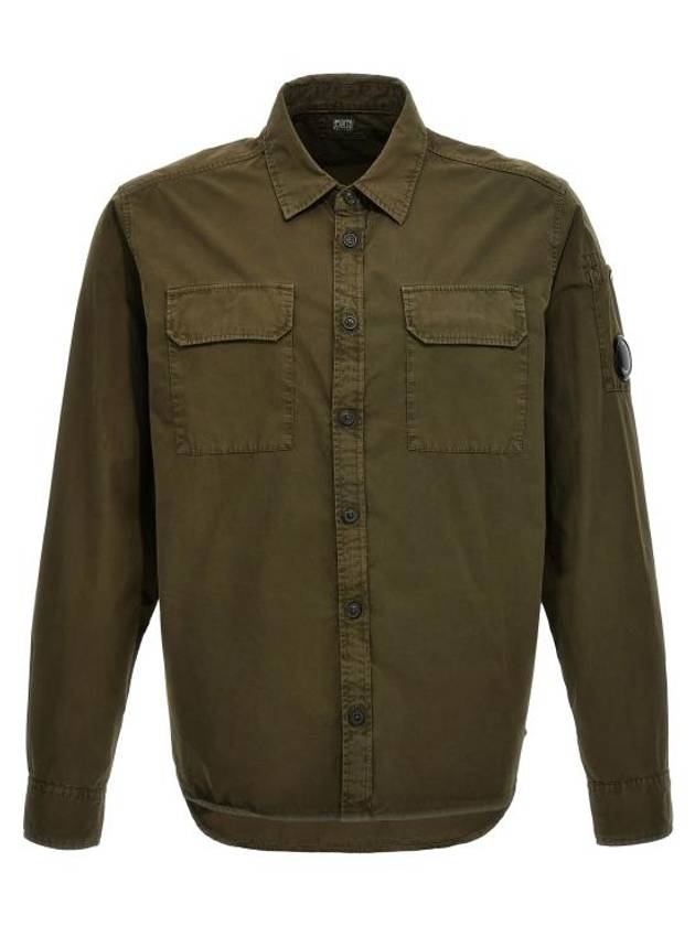 Gabardine Pockets Long Sleeve Shirt Green - CP COMPANY - BALAAN 1