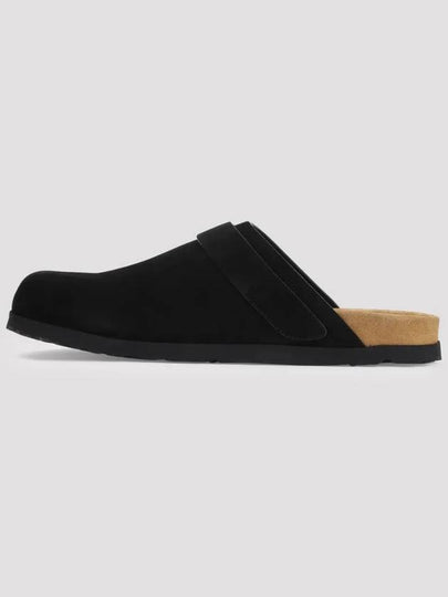 Logo Calf Leather Mule Black - PALM ANGELS - BALAAN 2