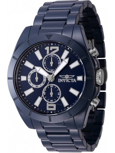 Invicta Ceramics Chronograph Quartz Blue Dial Men's Watch 47332 - INVICTA - BALAAN 1