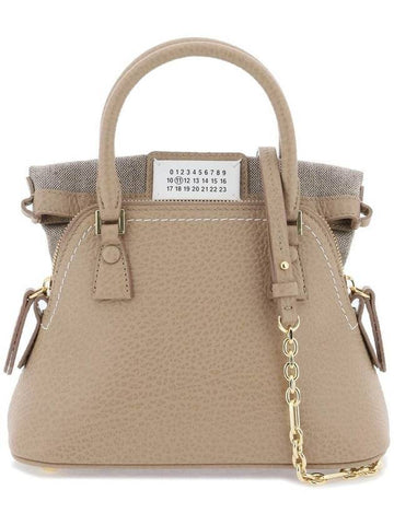 5AC Classique Micro Tote Bag Beige - MAISON MARGIELA - BALAAN 1