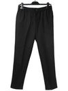 pleated straight pants black - AMI - BALAAN.