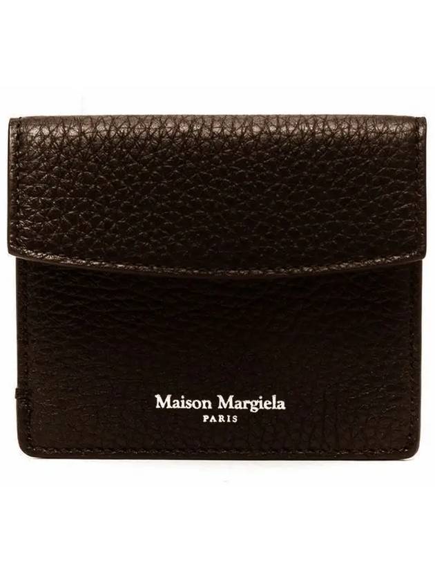 Stitched Logo Coin Card Wallet Brown - MAISON MARGIELA - BALAAN 4