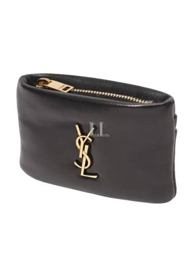 Calypso Zipped Card Wallet Black - SAINT LAURENT - BALAAN 2