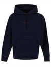 Logo Print Drawstring Hoodie Blue - MARNI - BALAAN 2