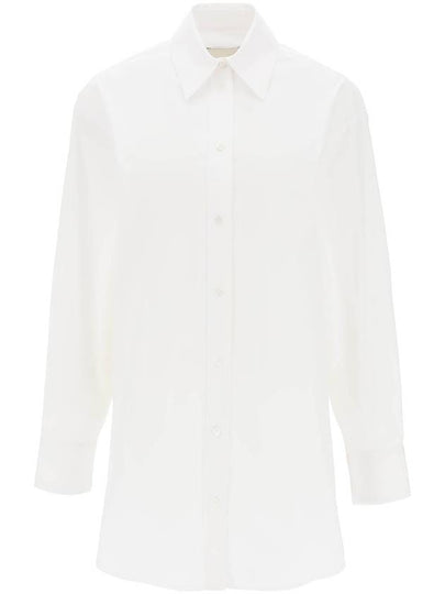 Cylvany Maxi Long Sleeve Shirt White - ISABEL MARANT - BALAAN 2