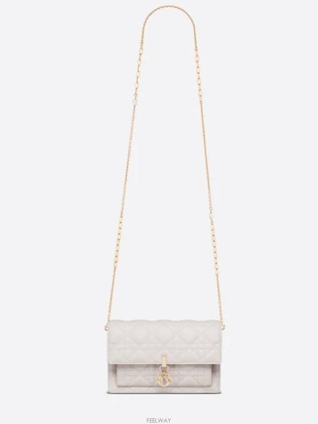 Lady Chain Canage Lambskin Pouch Bag White - DIOR - BALAAN 3