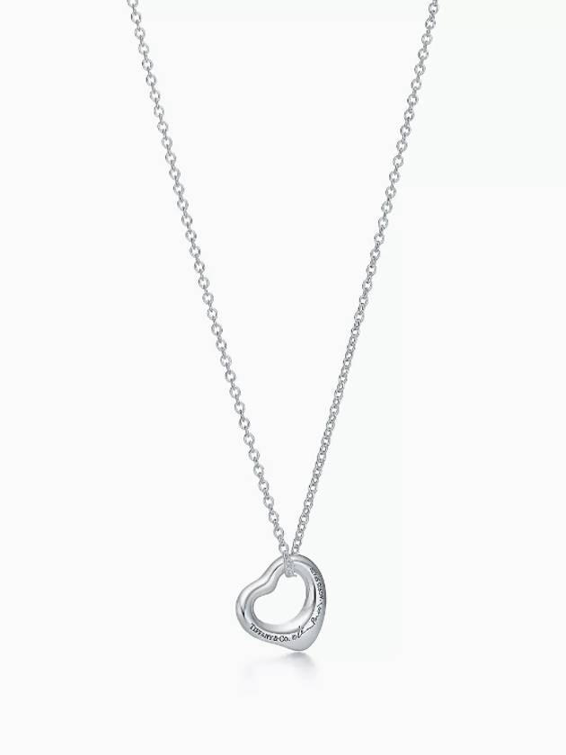 Elsa Peretti Open Heart Pendant Necklace Silver - TIFFANY & CO. - BALAAN 5