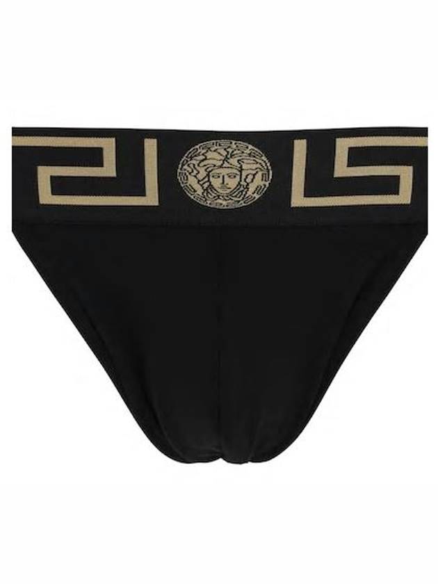 Men's Greca Border Jock Strap Briefs Black - VERSACE - BALAAN 3