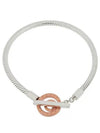 Signature Two-Tone T-Bar Snake Bracelet Silver - PANDORA - BALAAN 3