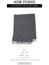 Logo Wool Fringe Scarf Grey - ACNE STUDIOS - BALAAN 3